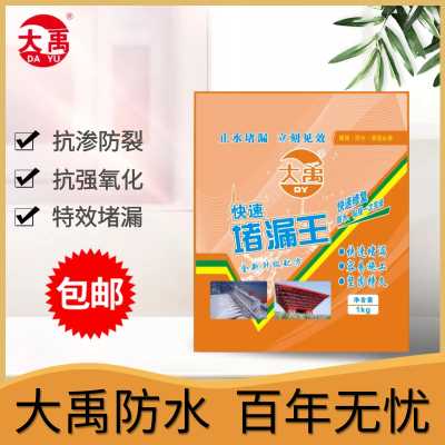 大禹堵漏王 水不漏速凝型快速堵漏補漏 衛生間屋頂裂縫房屋補漏王 防水堵漏王 25KG