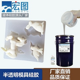 廣東廠家直銷樹脂工藝品專用的半透明液體模具硅橡膠
