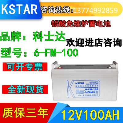 科士達蓄電池12V100AH 6-FM-100 UPS電源直流屏用免維護蓄電池