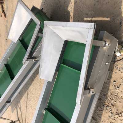 小型皮帶輸送機傳送帶顆粒玉米棒爬坡上料機折疊移動擋裙邊輸送帶 