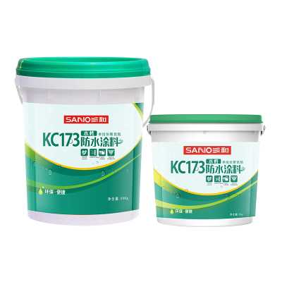 三和無揮發性氣味與基層粘結強度好KC173單組份水性聚氨酯防水涂料
