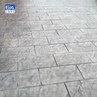 彩色混凝土壓膜材料 現澆水泥地坪邊著色邊壓制圖案