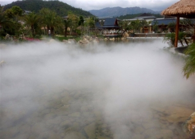 戶外步行街人造霧系統(tǒng)造景降溫霧森設備項目安裝