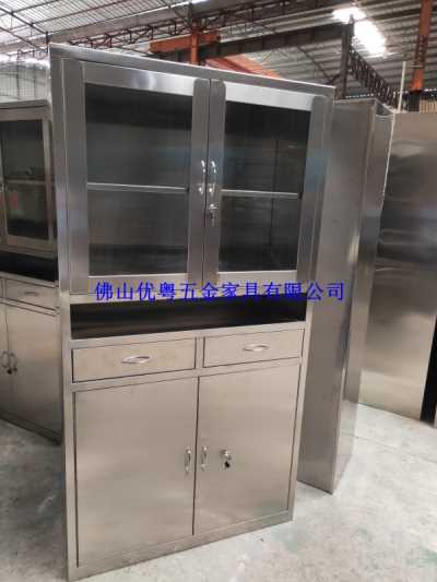 汕頭醫院物品存儲柜不銹鋼柜定做4層12格儲物柜辦公鋼柜廠家