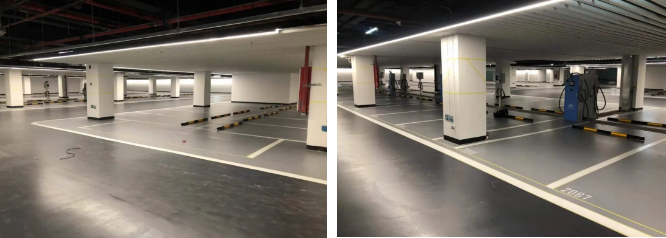 黑白灰演繹的高級車庫地坪一深圳華僑城總部大廈 涂料在線,coatingol.com